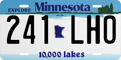 MN license plate 241LHO