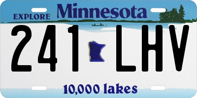 MN license plate 241LHV