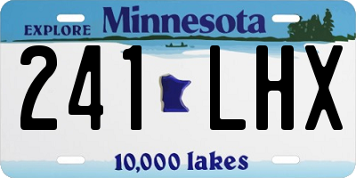 MN license plate 241LHX