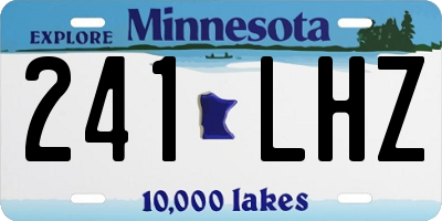 MN license plate 241LHZ