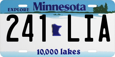 MN license plate 241LIA