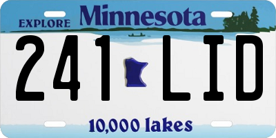 MN license plate 241LID