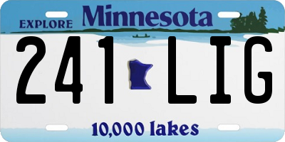 MN license plate 241LIG