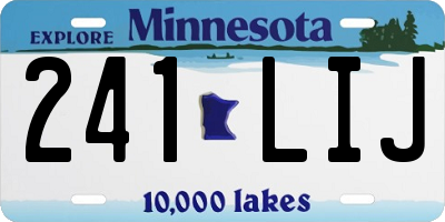MN license plate 241LIJ