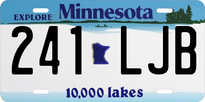 MN license plate 241LJB