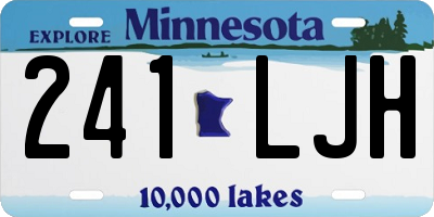MN license plate 241LJH