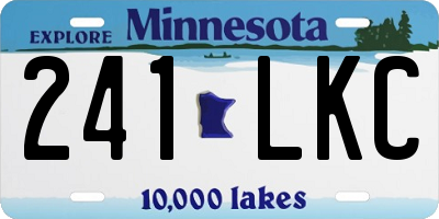 MN license plate 241LKC