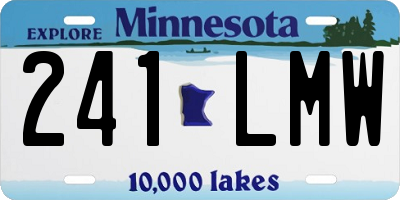 MN license plate 241LMW