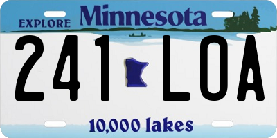 MN license plate 241LOA