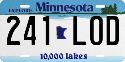 MN license plate 241LOD