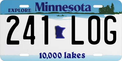 MN license plate 241LOG
