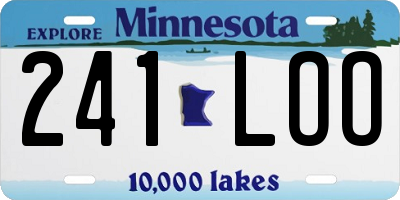 MN license plate 241LOO