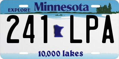 MN license plate 241LPA