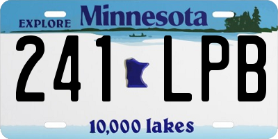 MN license plate 241LPB