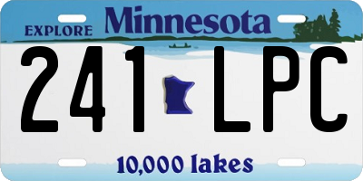 MN license plate 241LPC