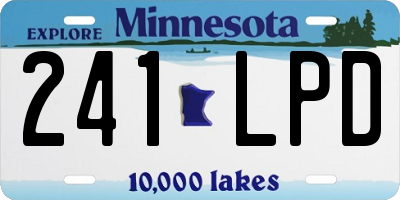 MN license plate 241LPD