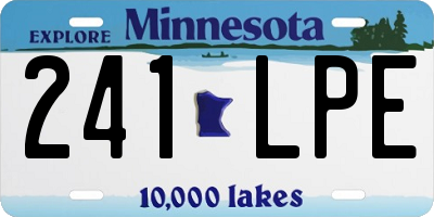MN license plate 241LPE