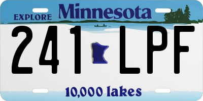 MN license plate 241LPF