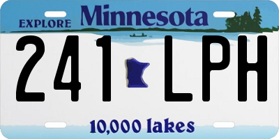 MN license plate 241LPH