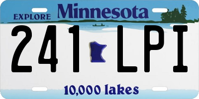 MN license plate 241LPI