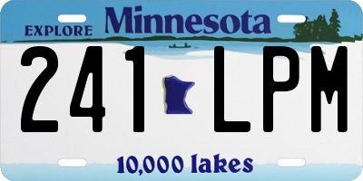 MN license plate 241LPM