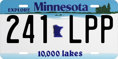 MN license plate 241LPP