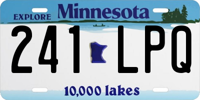 MN license plate 241LPQ