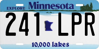 MN license plate 241LPR