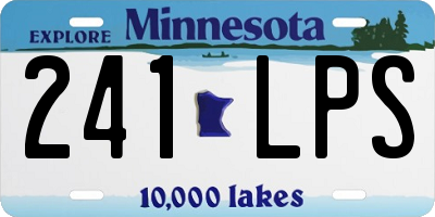 MN license plate 241LPS