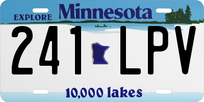 MN license plate 241LPV