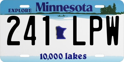 MN license plate 241LPW