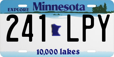 MN license plate 241LPY
