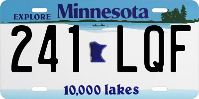 MN license plate 241LQF