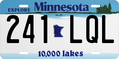 MN license plate 241LQL