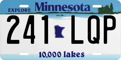MN license plate 241LQP
