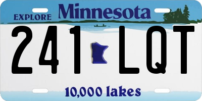 MN license plate 241LQT