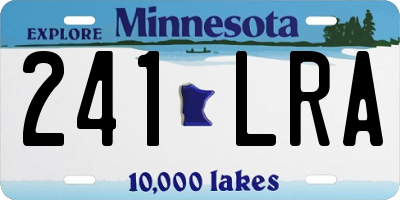 MN license plate 241LRA