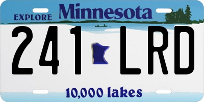 MN license plate 241LRD