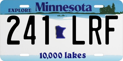 MN license plate 241LRF