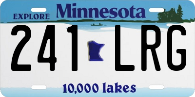 MN license plate 241LRG