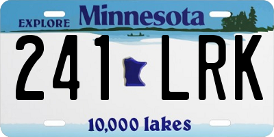 MN license plate 241LRK