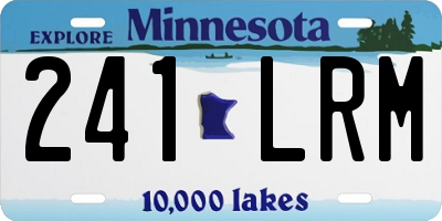 MN license plate 241LRM