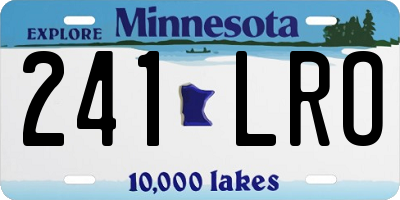MN license plate 241LRO