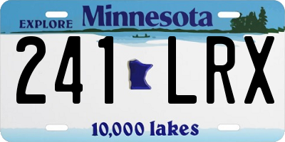 MN license plate 241LRX