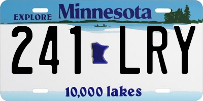 MN license plate 241LRY