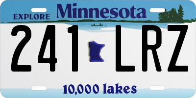 MN license plate 241LRZ