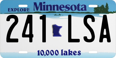 MN license plate 241LSA