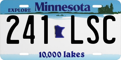 MN license plate 241LSC