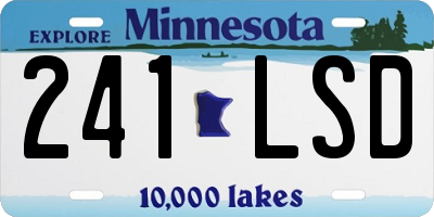 MN license plate 241LSD