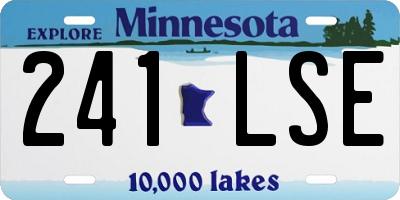 MN license plate 241LSE